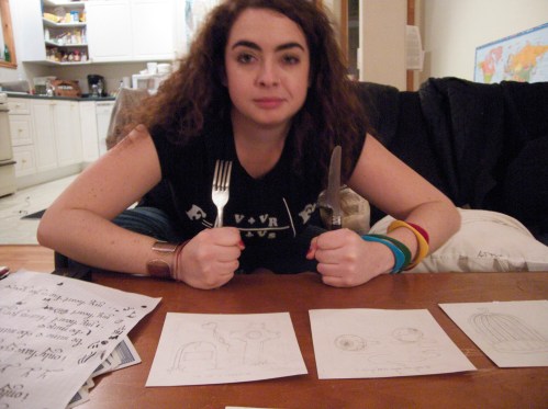 Lauren modeling an arm position